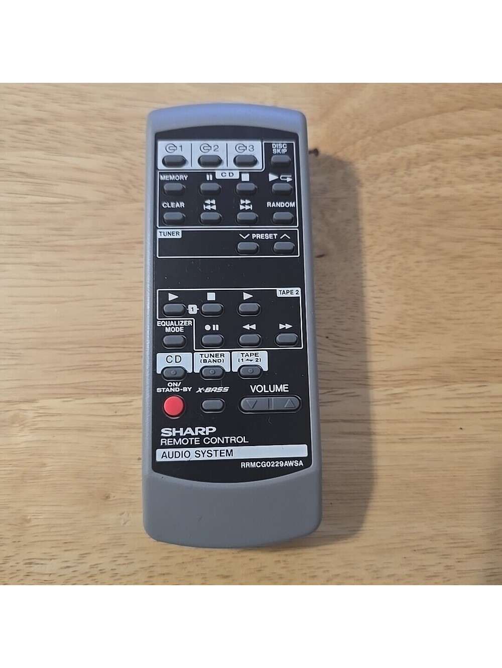 GENUINE SHARP RRMCG0229AWSA MICRO SYSTEM REMOTE CD-BA1200H CD-BA120 CD-BA125